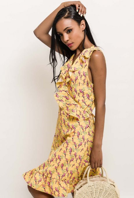 Robe portefeuille Flamingo