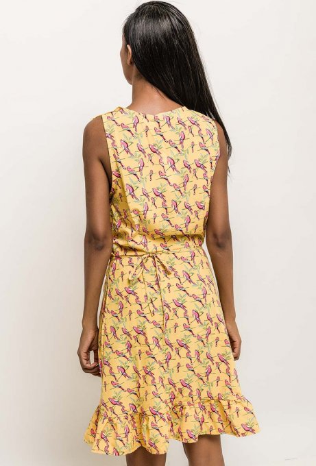 Robe portefeuille Flamingo