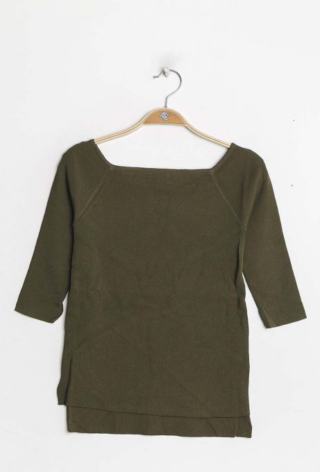 Top en maille asymétrique