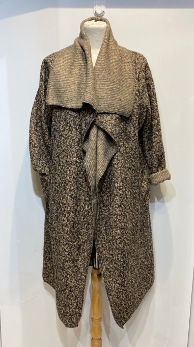 Manteau oversize laine bouillie