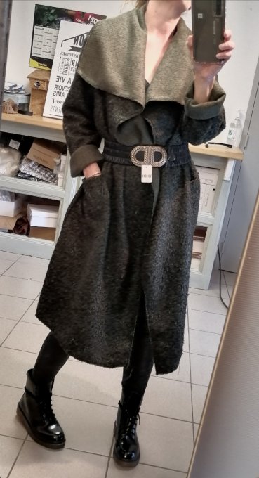Manteau oversize laine bouillie