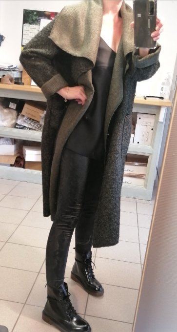 Manteau oversize laine bouillie