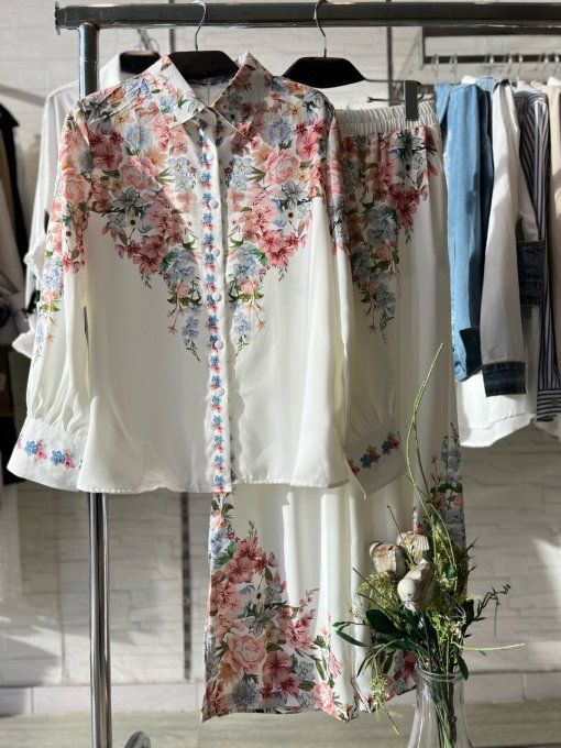 Chemise  Folk Satinée