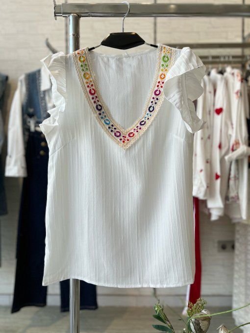 Blouse Col Multicolor