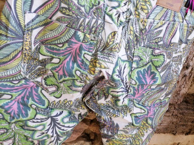 Pantalon Tropical à Boutons