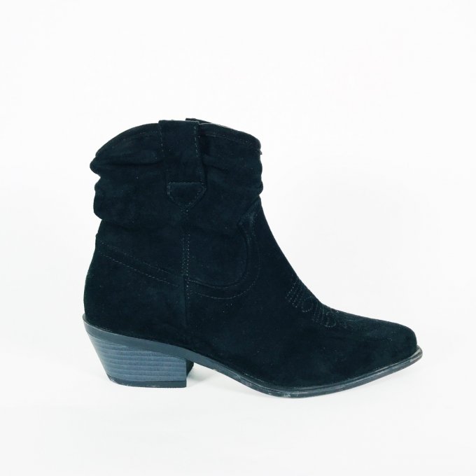 Bottines courtes plissées 