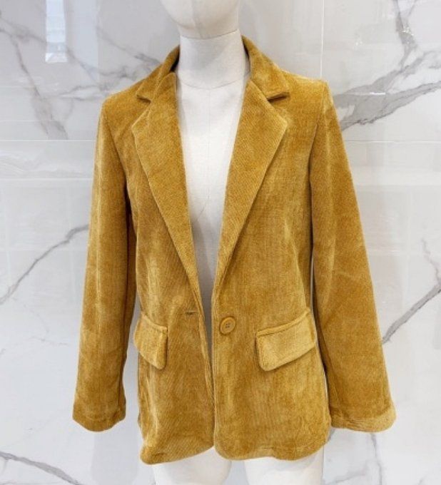 Blazer Velours Moutarde